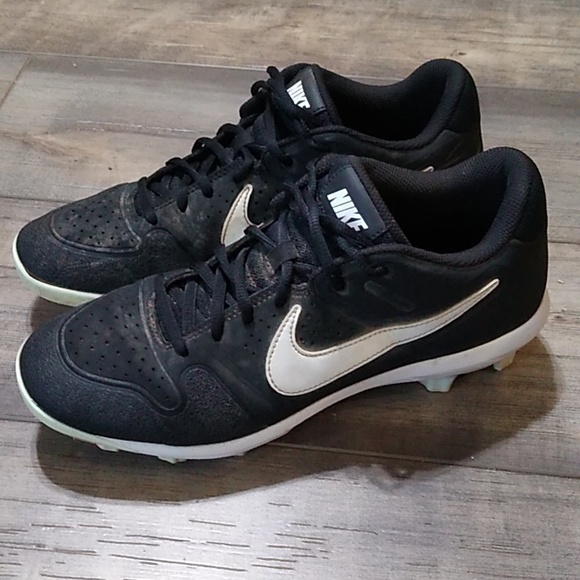 Nike Alpha Huarache Varsity Low Mens Baseball Cleat AO7959-001 BlackWhite SZ 7.5 - Picture 3 of 10